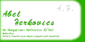 abel herkovics business card